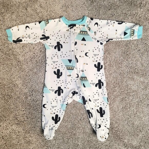 Like New! 100% Cotton Footed Sleeper- Size 0-3 Months - Picture 1 of 3